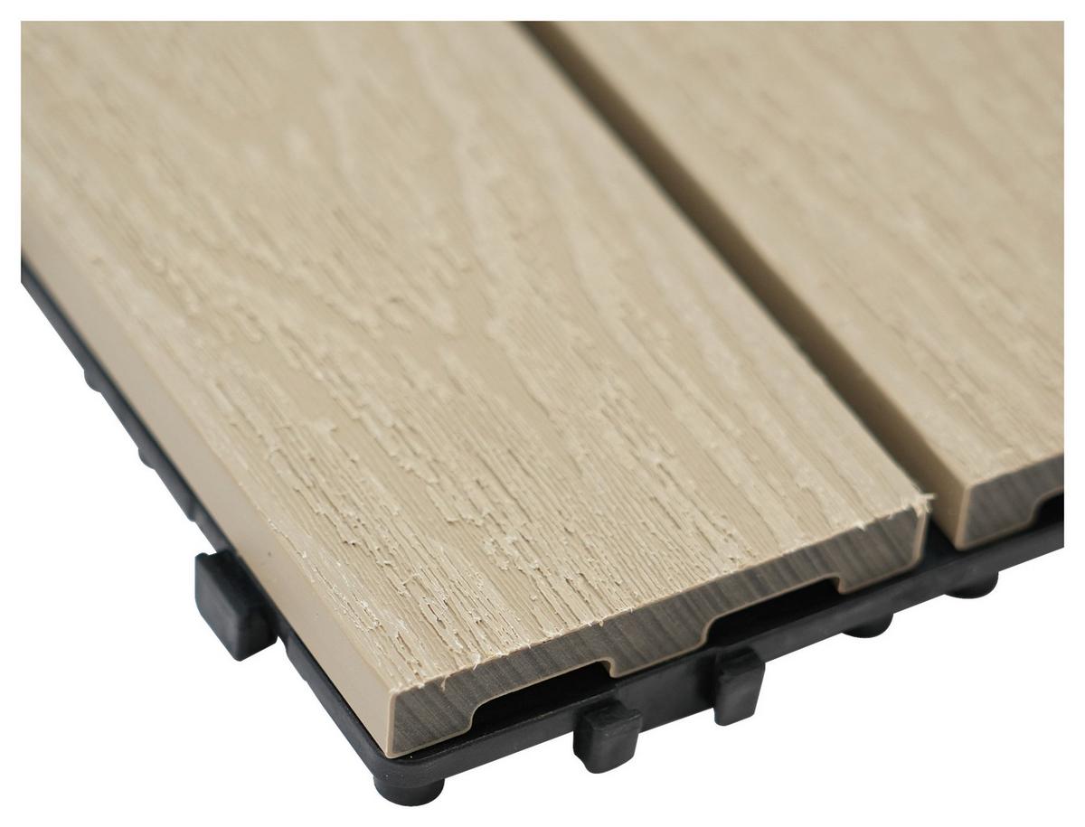 PŁYTKA TARASOWA PREMIUM 6-CZĘŚCIOWY - szarobiały, Konventionell, materiał drewnopochodny (30/60/2,1cm) - Ambia Garden