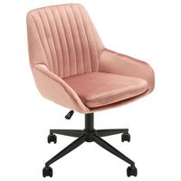 Uredska Fotelja Chilly - ružičasta/crna, Moderno, metal/tekstil (60/82,5-92/60cm) - Modern Living