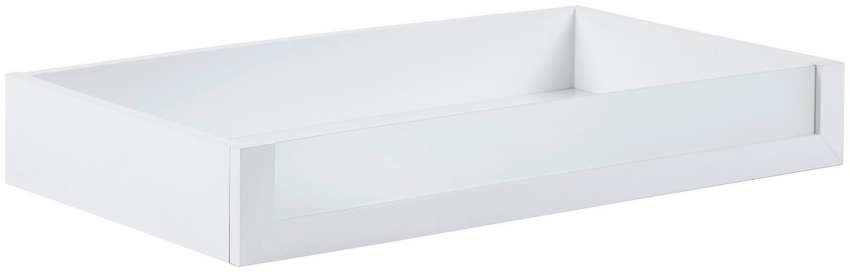 Schublade "UNIT" in Weiss - Weiss, Modern, Glas/Holzwerkstoff (83/12/45cm) - Based