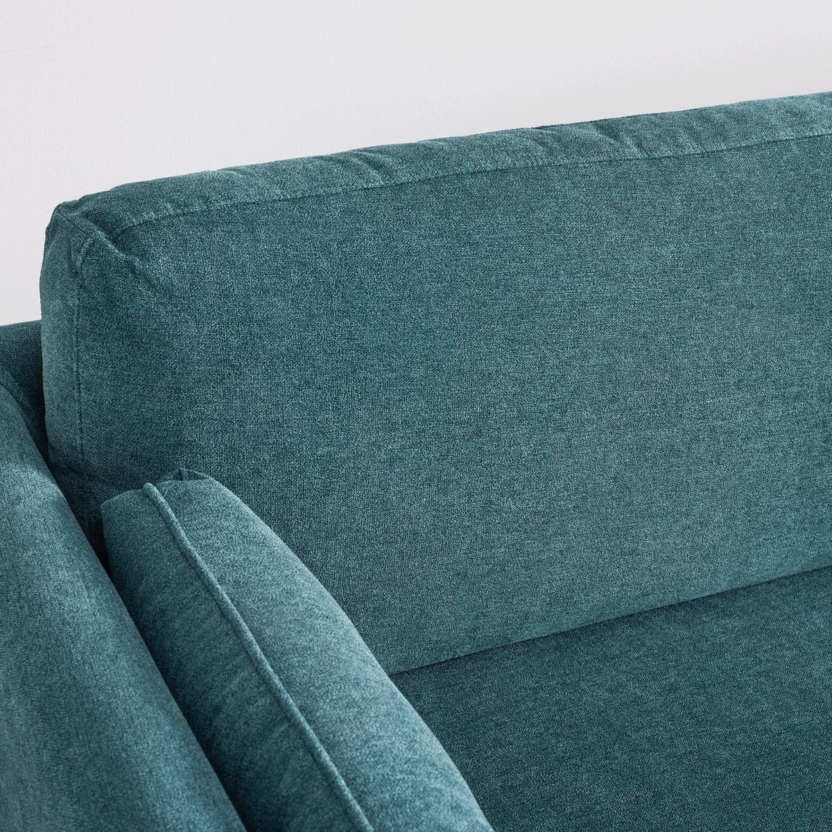 Wohnlandschaft Dunja Grün Webstoff - Grau/Grün, MODERN, Holz/Textil (295/89/161cm) - Bessagi Home