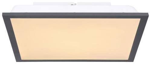 LED-Deckenleuchte Doro max. 12 Watt - Opal/Graphitfarben, Basics, Kunststoff/Metall (30/30/6cm) - Globo