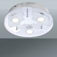 Deckenleuchte Stefan, max. 3x3 Watt - Chromfarben/Weiß, KONVENTIONELL, Glas/Metall (27/7cm) - MÖMAX modern living