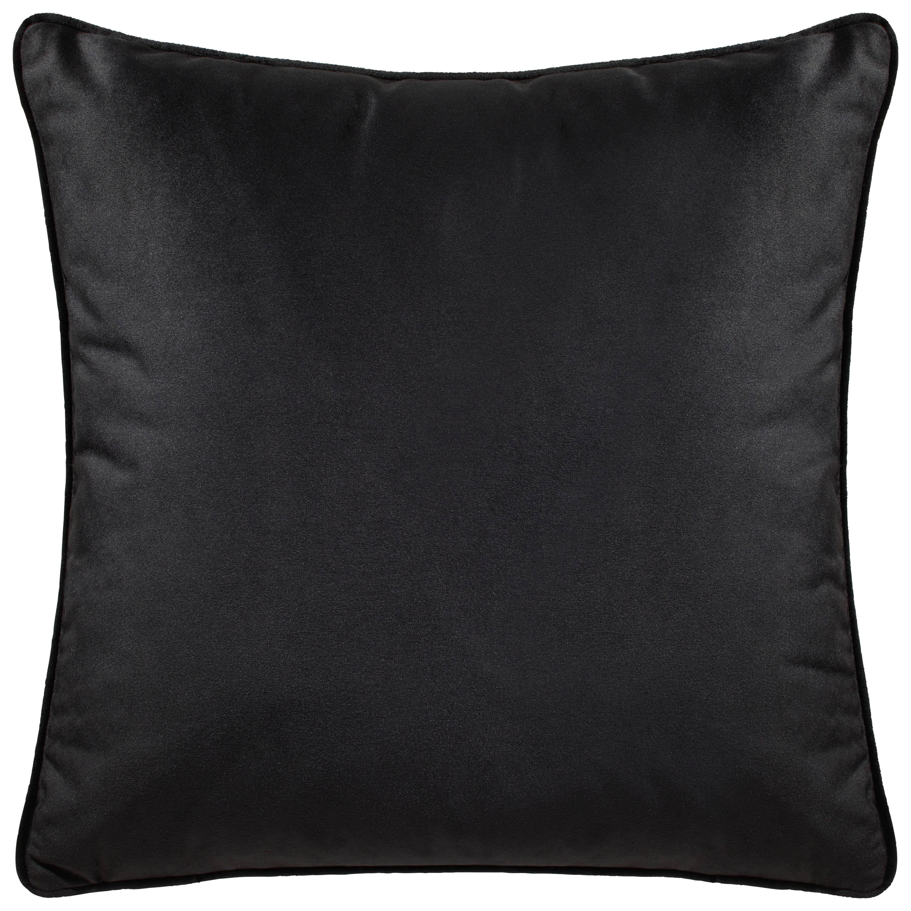 PRYDNADSKUDDE VIOLA - svart, Klassisk, textil (45/45cm) - Premium Living