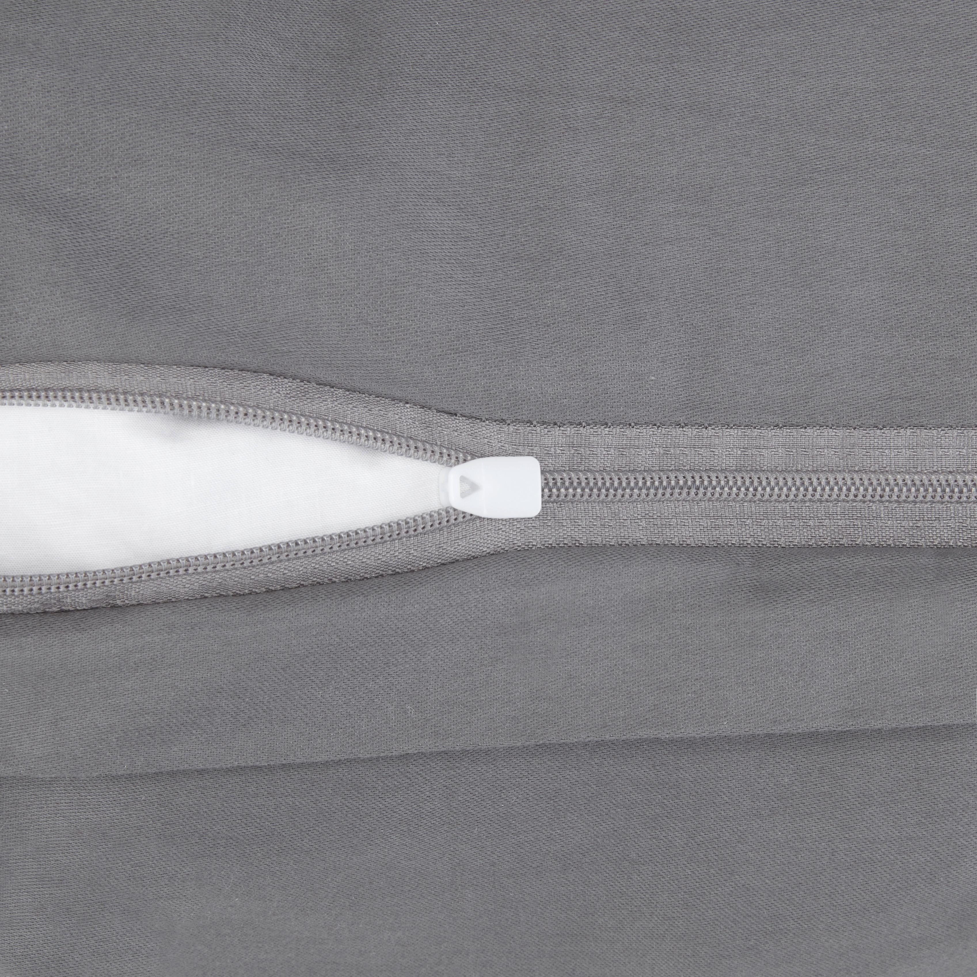 Kissenhülle Bio-Eva Uni in Anthrazit ca. 40x80cm - Anthrazit, Modern, Textil (40/80cm) - ecoTree