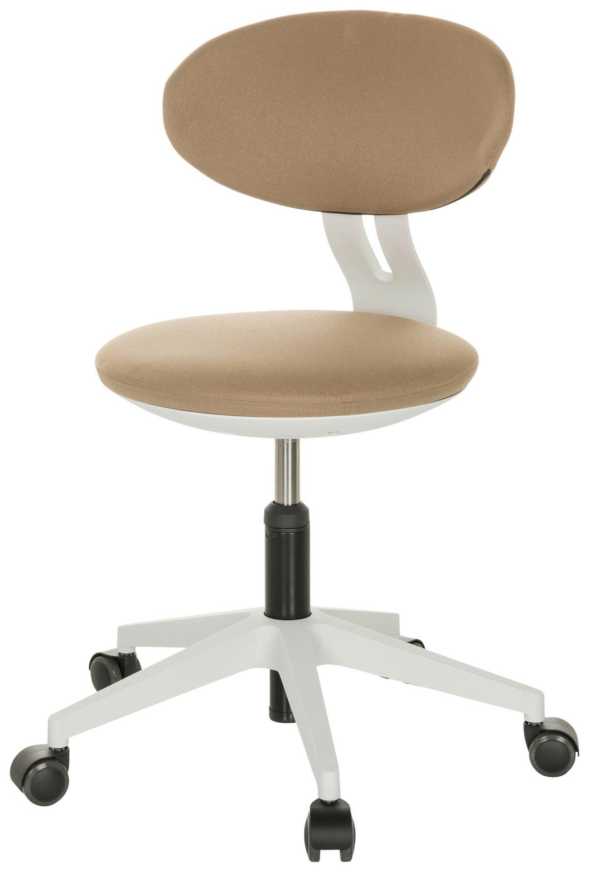 Jugenddrehstuhl Minimovo ca.42x66-87x52cm Beige - Beige/Weiß, Basics, Kunststoff/Textil (42/66-87/52cm) - MID.YOU