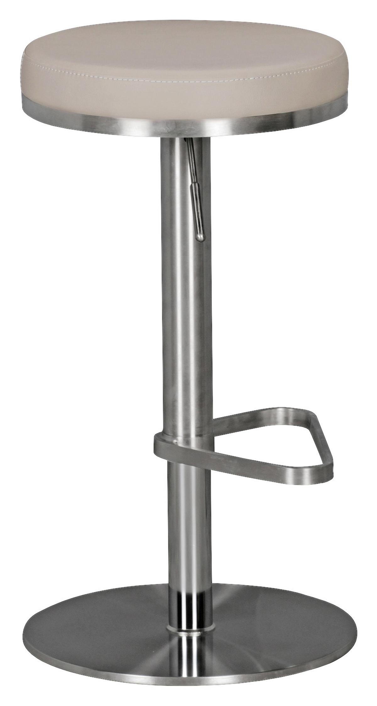 Barski Stol Wl1.942 - srebrne barve/rjavosiva, Moderno, kovina/tekstil (38/57/38cm) - MID.YOU