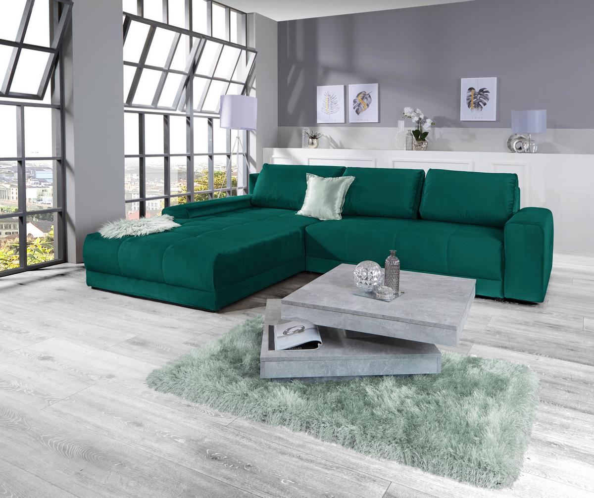 Kutna Garnitura Adria - smaragdno zelena, Moderno, tekstil (213/308cm) - Modern Living