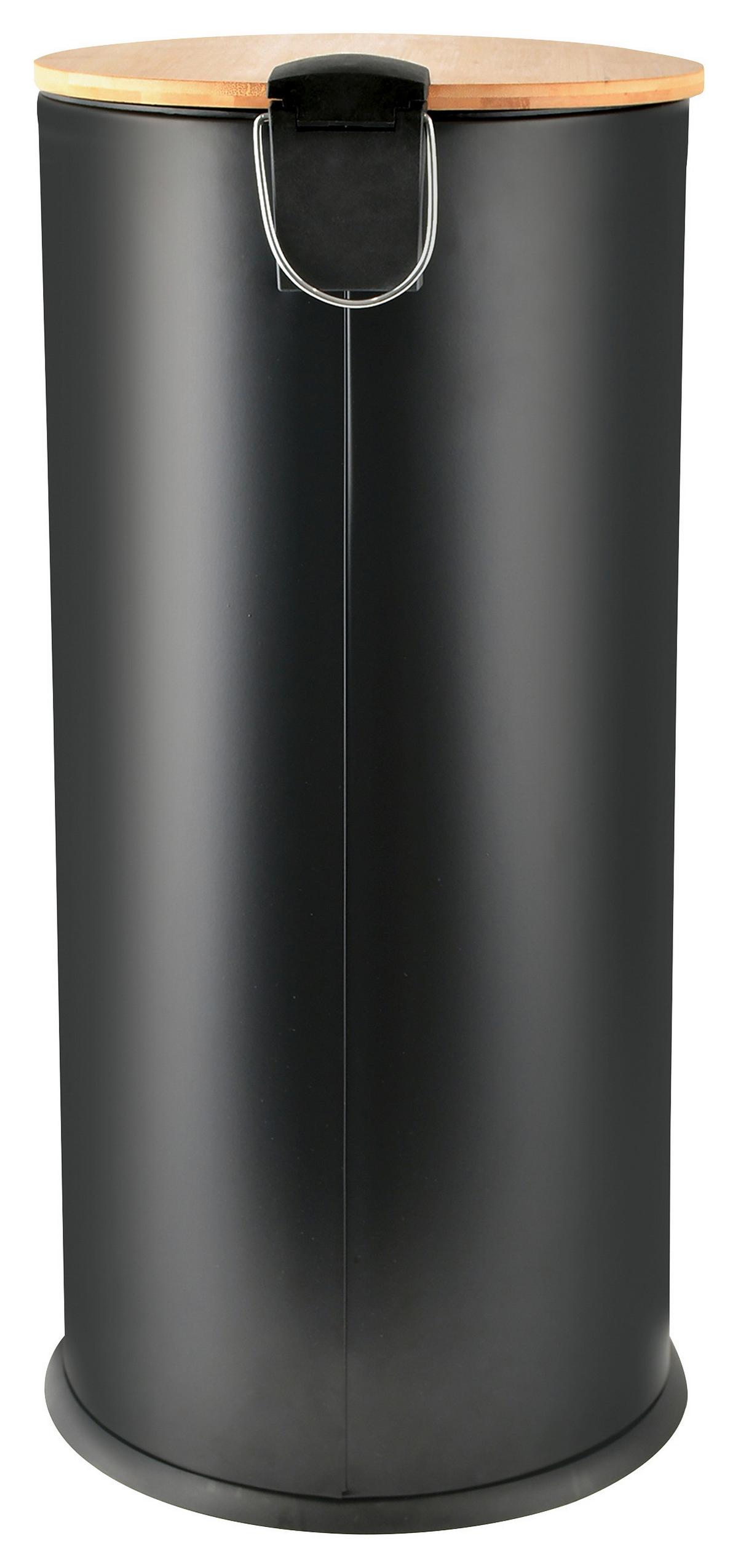 Abfalleimer Adonis - Schwarz, Basics, Metall (29,5/63/29,5cm) - Spirella