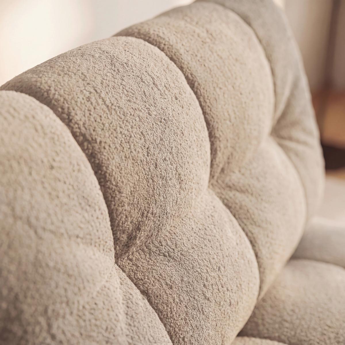 Schlafsessel Liara Webstoff Beige - Beige/Schwarz, MODERN, Holz/Textil (88/87/110cm) - Bessagi Home