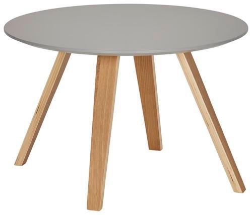 STOLIK BOCZNY LOLA -LOMOCO- - kolor dębowy/szary, Modern, materiał drewnopochodny/drewno (60/60/40cm) - Lomoco