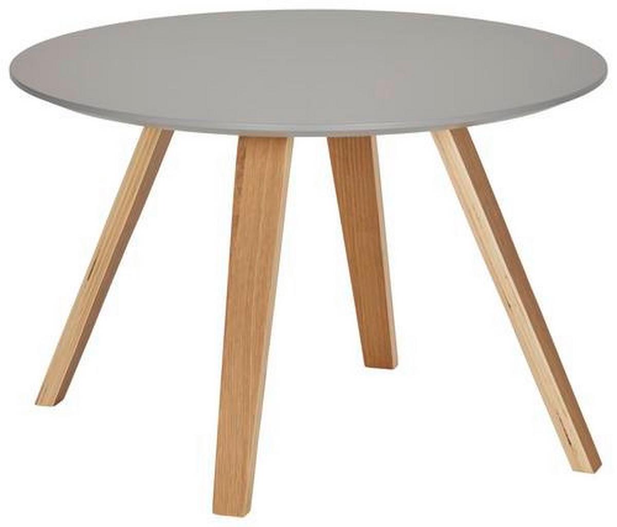 STOLIK BOCZNY LOLA -LOMOCO- - kolor dębowy/szary, Modern, materiał drewnopochodny/drewno (60/60/40cm) - Lomoco