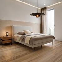 Postelja Z Vzmetnico Nevada, 160x200, Svetlo Siva - črna/svetlo siva, Moderno, kovina/tekstil (160/200cm) - Bessagi Home