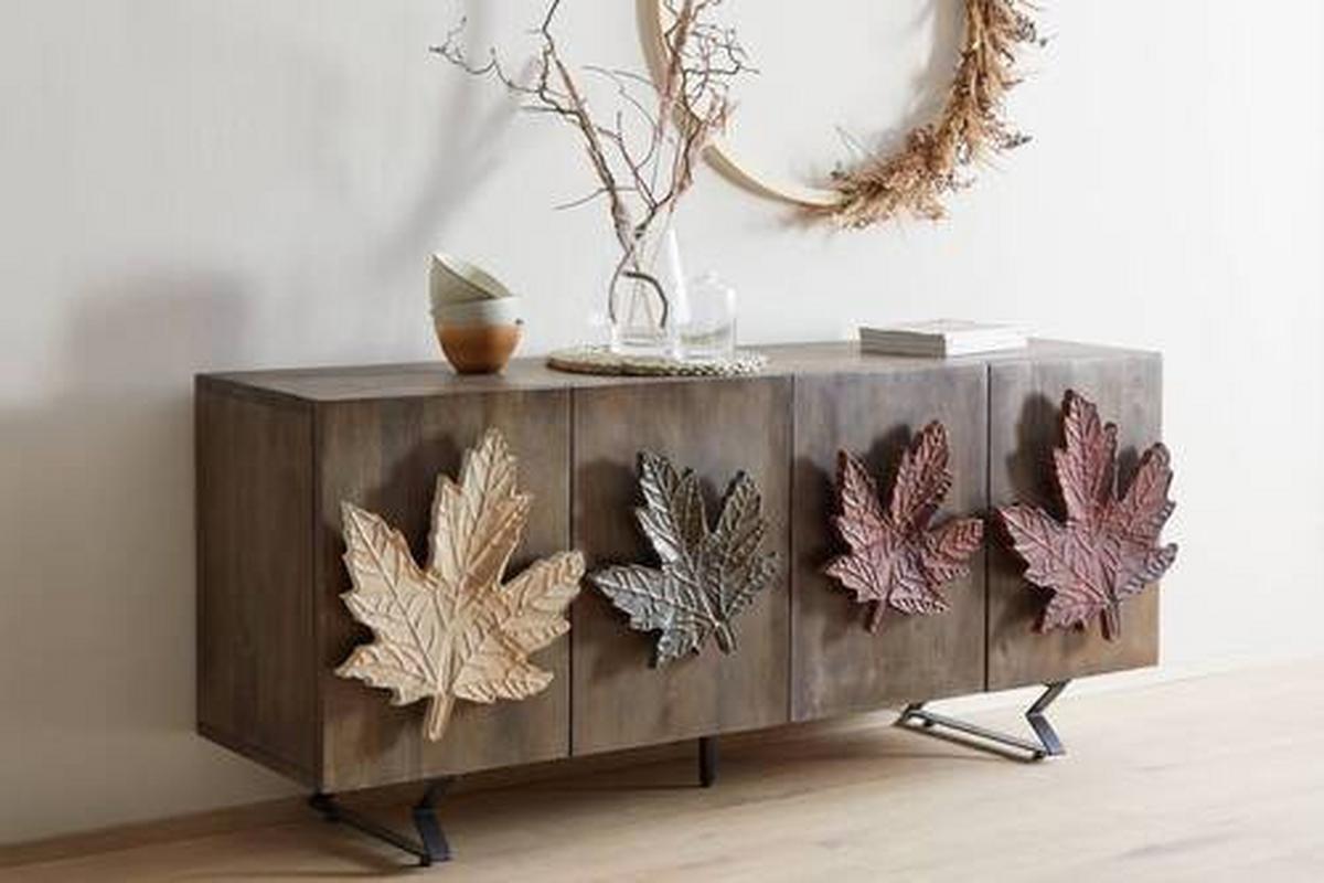 Tálalószekrény Maple - többszínű, Modern, fa/fém (177/75/45cm) - Premium Living