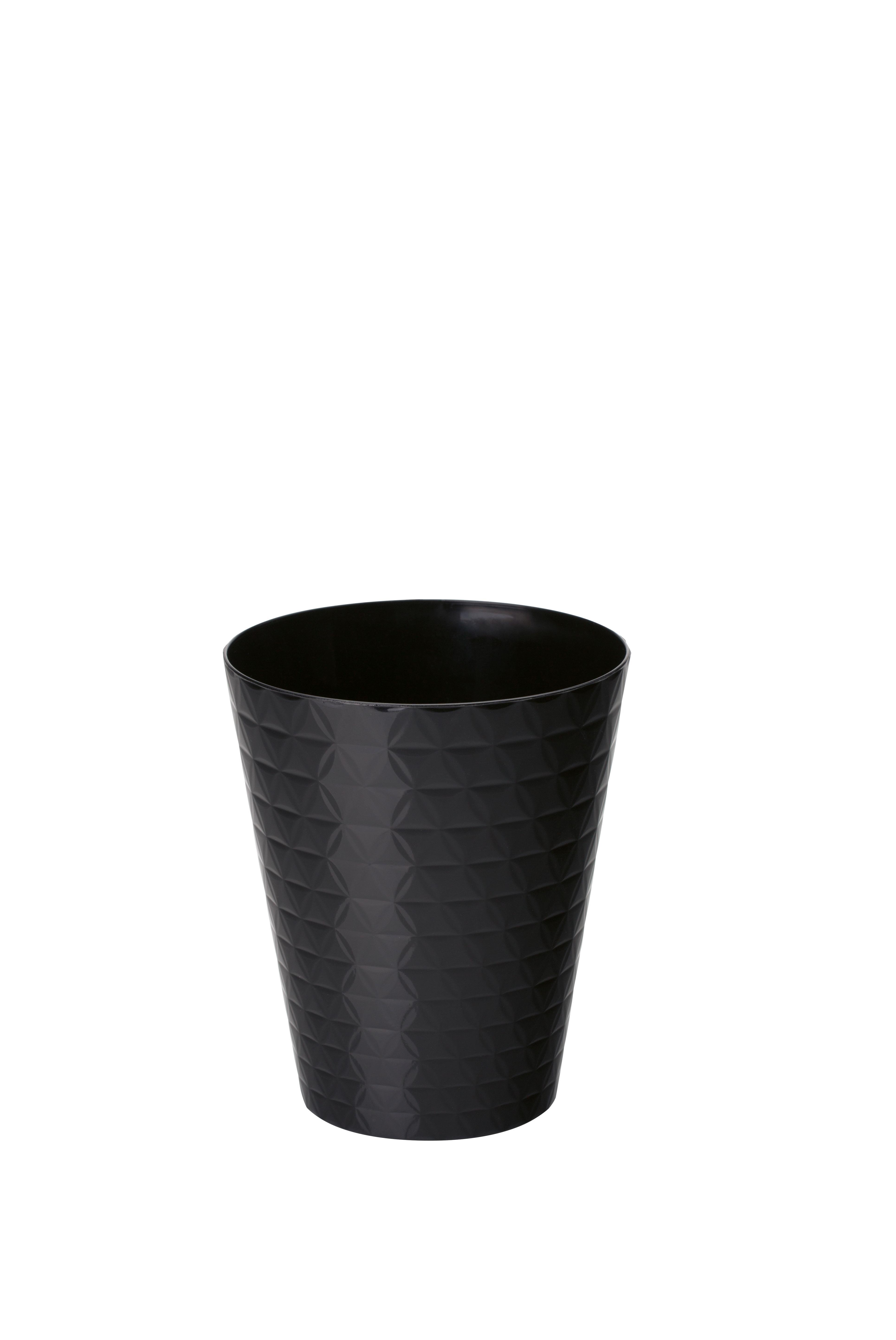 Übertopf Brilliant 13 Orchidee Schwarz - Schwarz, KONVENTIONELL, Kunststoff (12,7/15cm) - Mömax