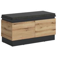 Bancă pentru hol CORTE - culoare lemn stejar/gri, Trend, material pe bază de lemn (100,6/53,8/45cm) - Modern Living