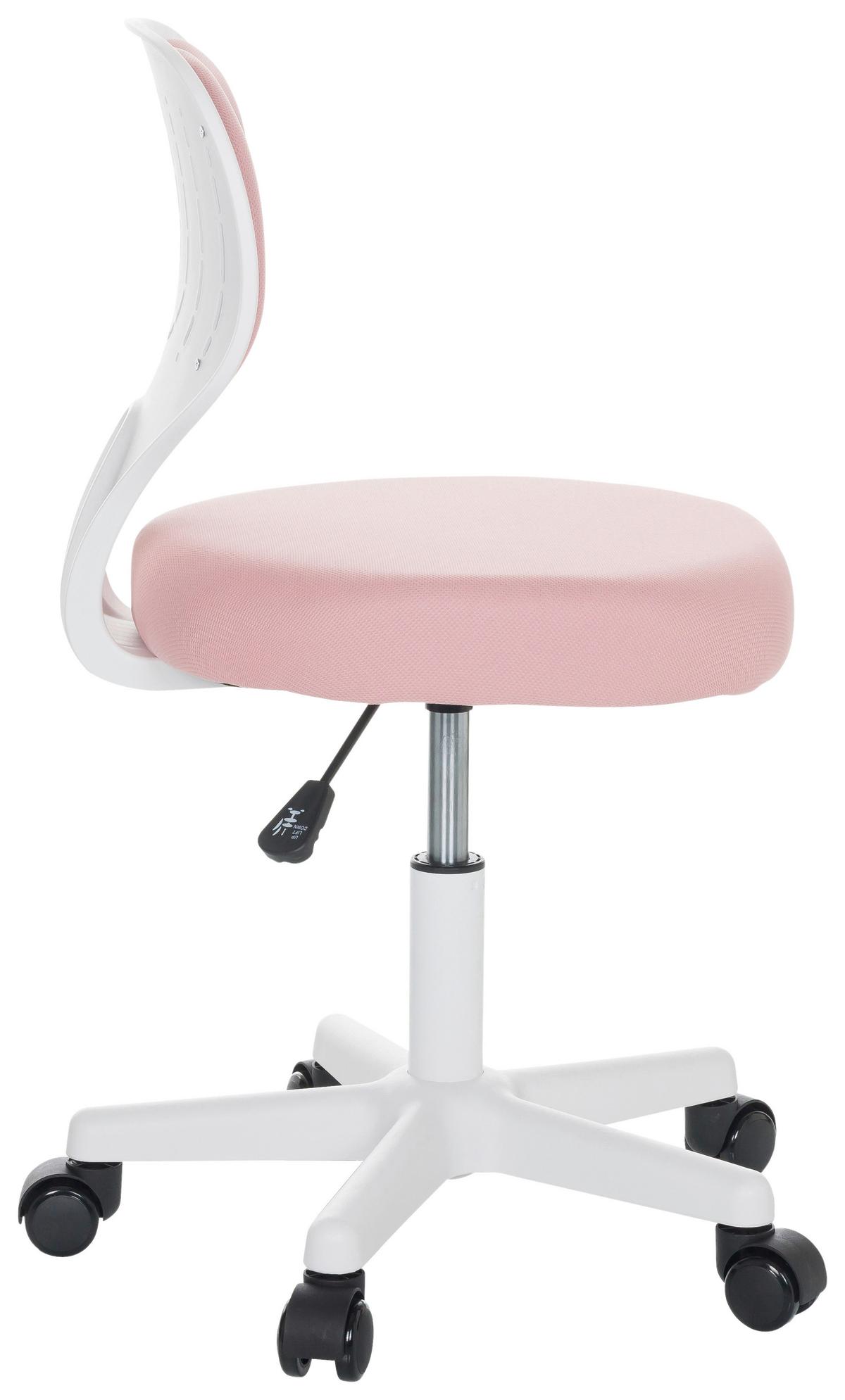 Otroški Vrtljivi Stol Kiddy Top W, Roza - roza/bela, Basics, umetna masa/tekstil (52/73/52cm) - MID.YOU