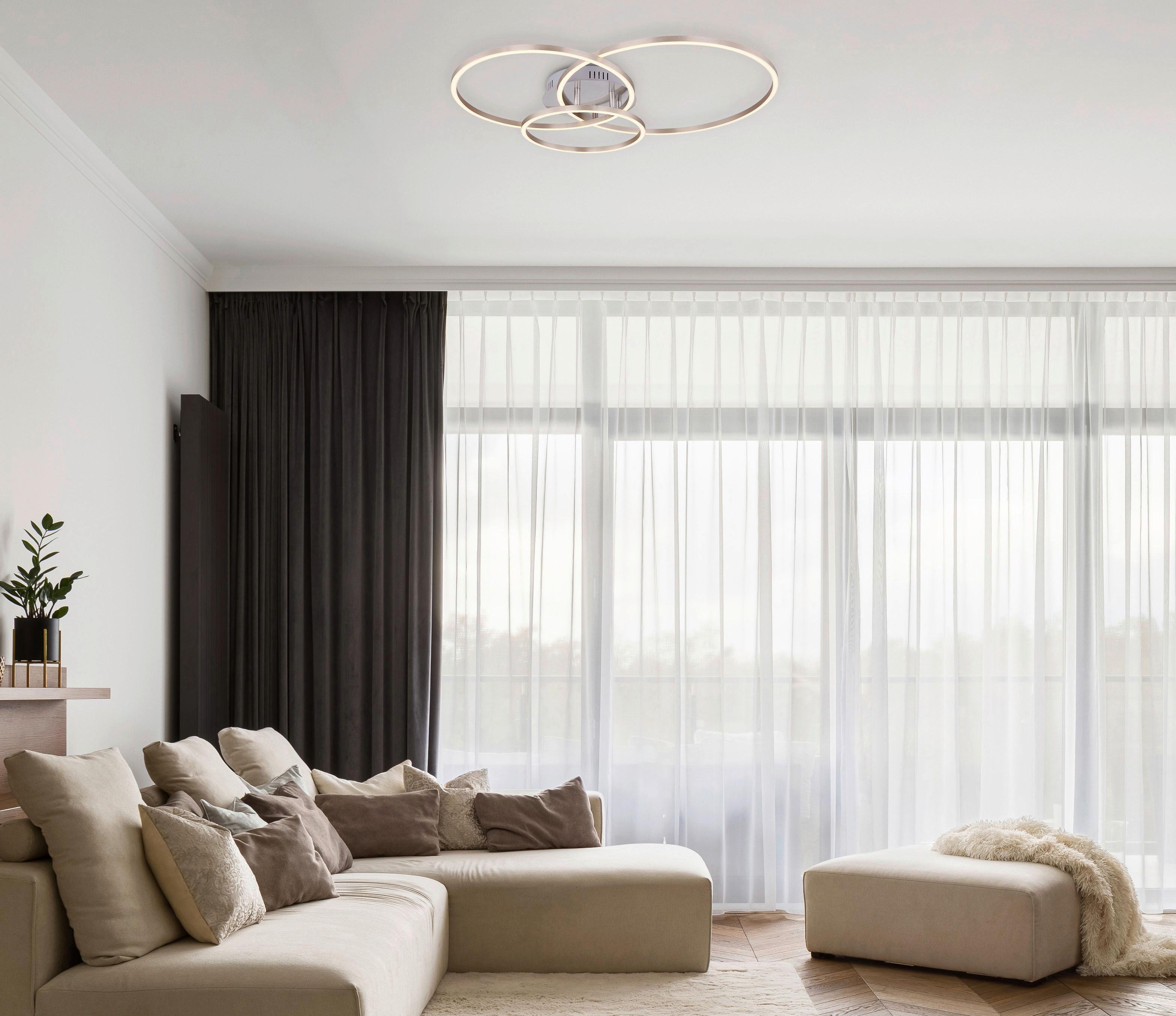 LED-DECKENLEUCHTE 67220-40R  MUNNI - Weiss/Opal, Design, Kunststoff/Metall (68/55/10cm) - Globo