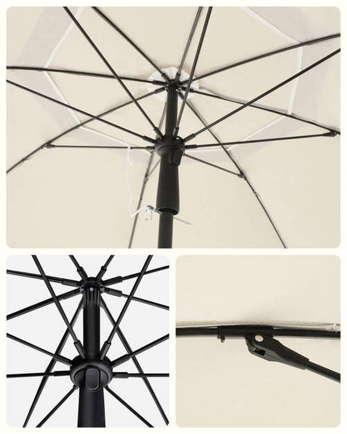 PARASOL PRZECIWSŁONECZNY 2 M - beżowy/czarny, Basics, metal/tkanina (200/200cm) - Mömax
