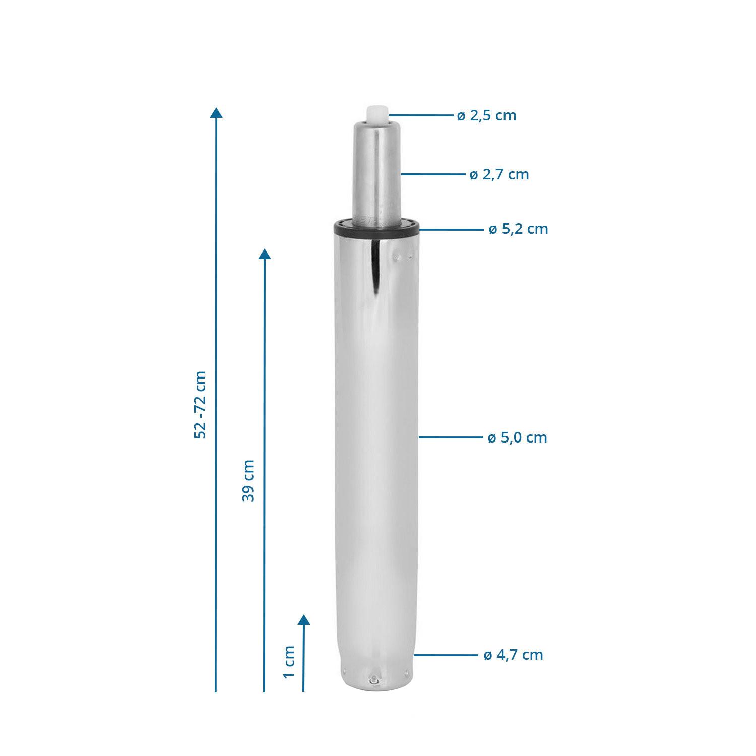 Dodatek Za Pisarniški Stolček Gf-Xxl, Krom - barve kroma, Basics, kovina (5,2/52-72/5,2cm) - MID.YOU