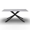 MATBORD LIVAN - vit/svart, Modern, metall/sten (180/90/76cm) - Bessagi Home