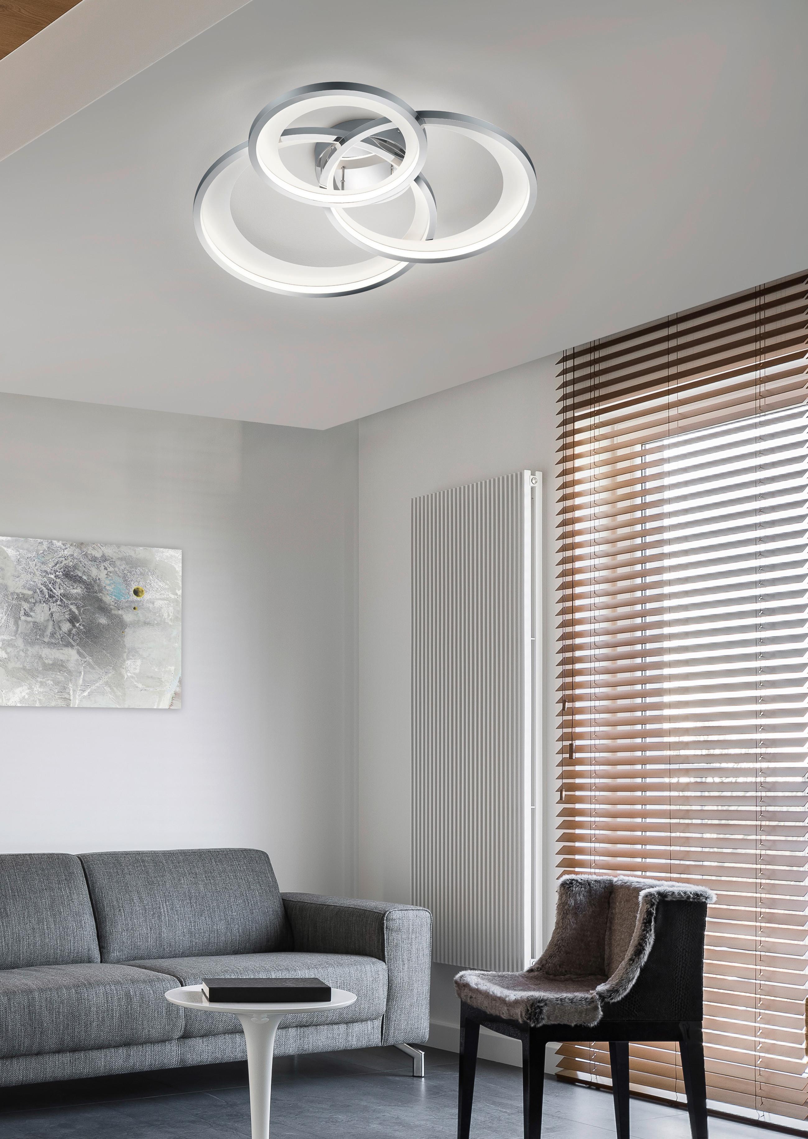 LAMPA SUFITOWA LED 673810306 - kolor chromowy, Design, metal (71/10/63cm) - Trio Leuchten