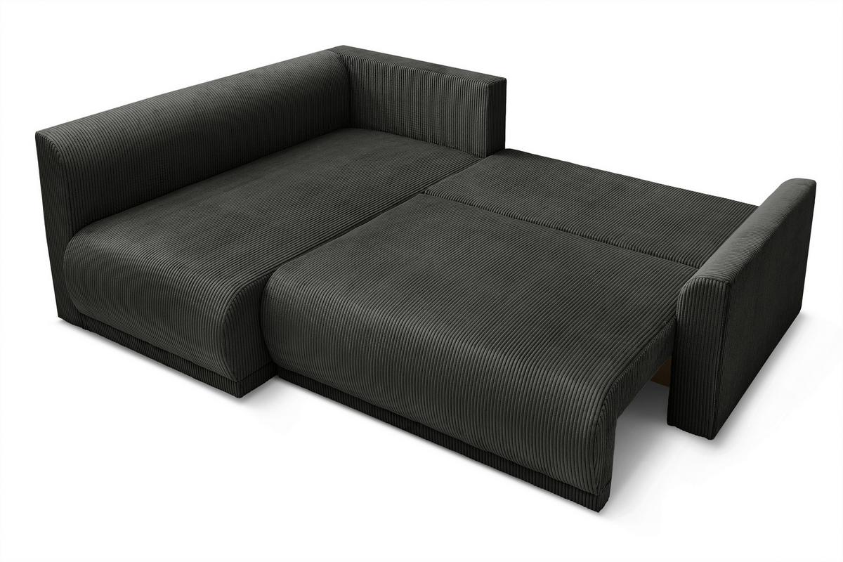 Kutna Garnitura Kim - crna, Moderno, drvo/tekstil (233/160cm) - Modern Living
