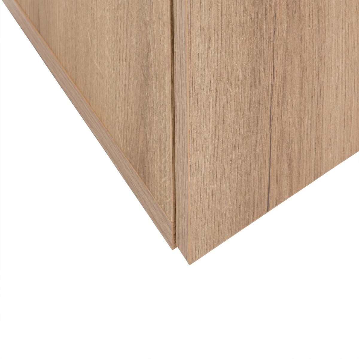 Waschbeckenunterschrank Basix Eichefarben ca.60x55x33cm - Eichefarben/Schwarz, Basics, Holzwerkstoff/Kunststoff (60/55/33cm) - Mömax