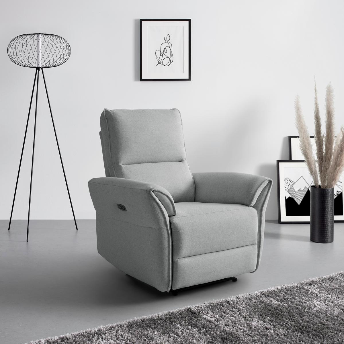 Relaxsessel Jenson Hellgrau - Hellgrau/Schwarz, Modern, Holz/Kunststoff (86/103/92cm) - Mömax