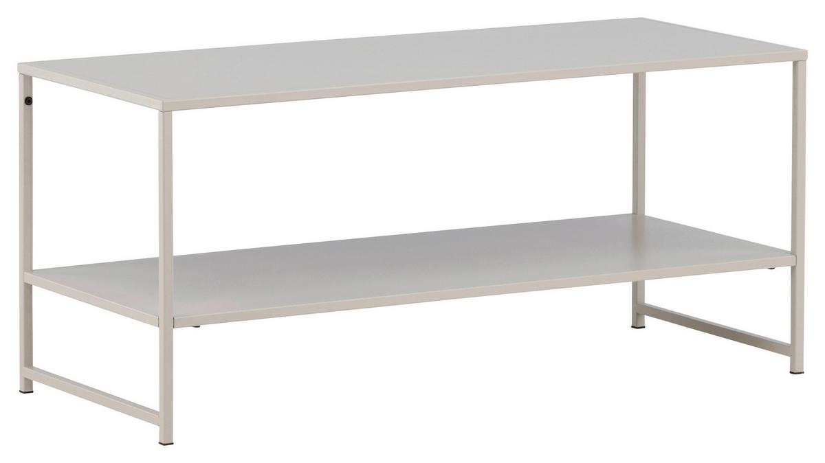 COUCHTISCH STAAL - Beige, Design, Metall (102/43/45cm) - Livetastic