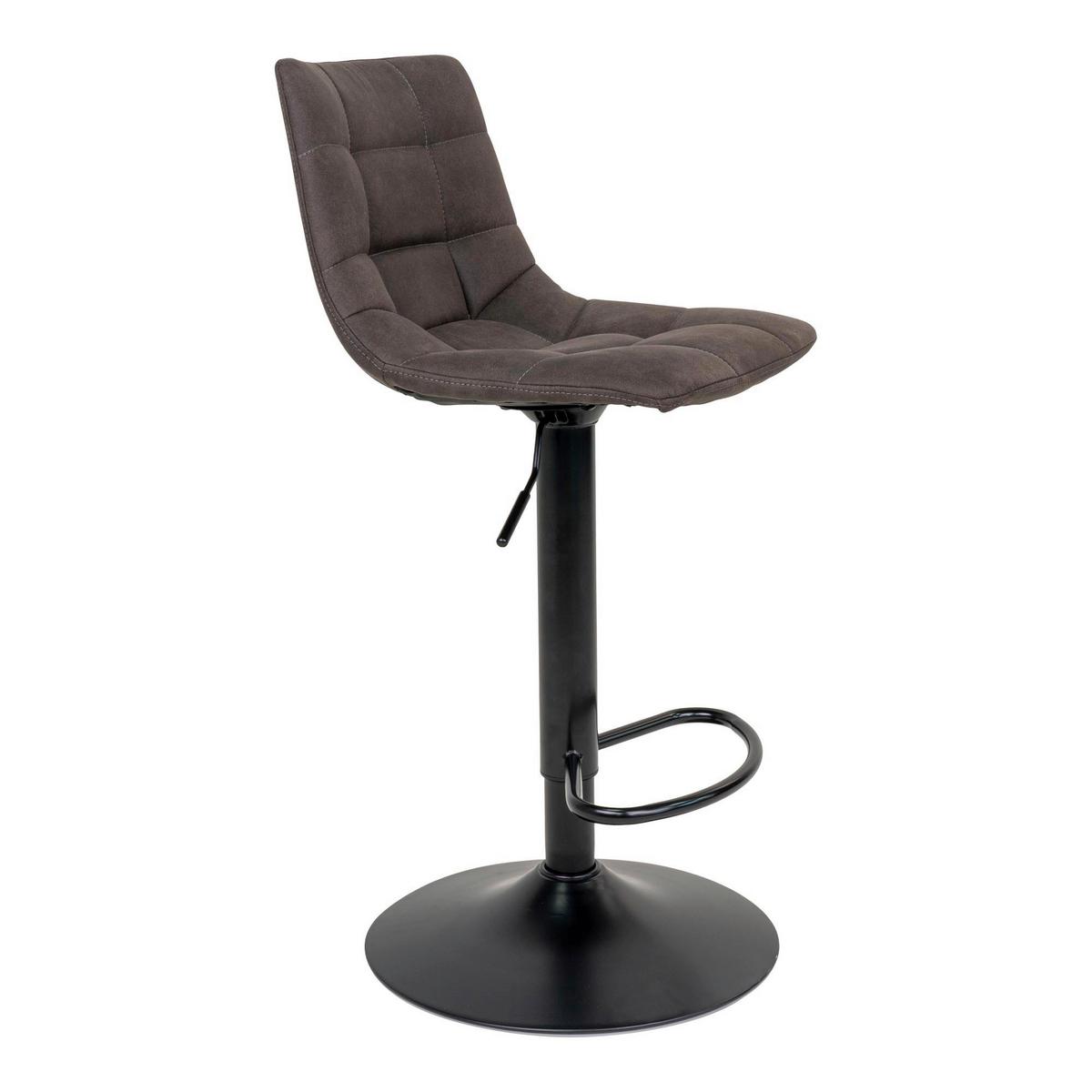 Barhocker-Set Middelfart 2er-Set Dunkelgrau/Schwarz - Dunkelgrau/Schwarz, MODERN, Textil/Metall (43/88-108/45cm) - MID.YOU