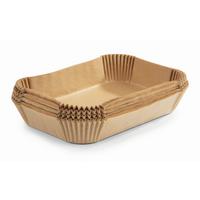 Backpapier Heißluftfritteuse Hellbraun, 100 Stk. - Hellbraun, KONVENTIONELL, Papier (22/14/4,5cm)