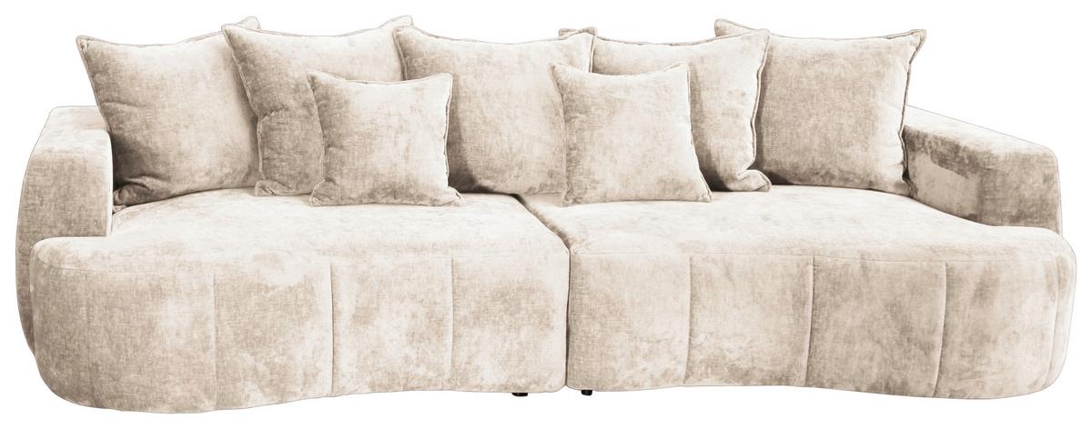 Mega Sofa Berg - bež/crna, Trend, tekstil/plastika (292/71-99/127cm) - Modern Living