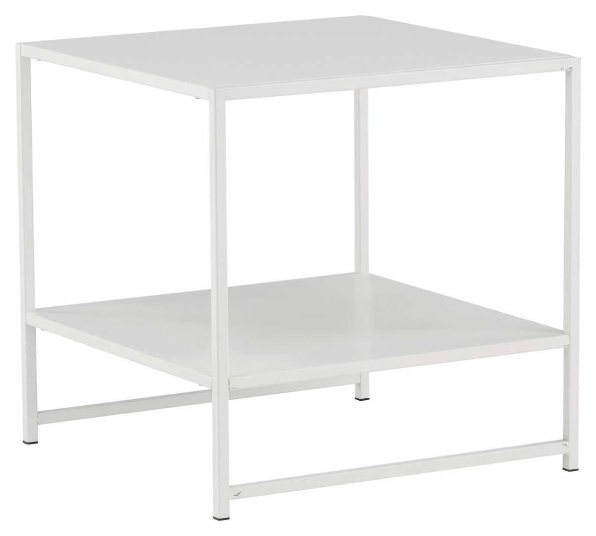 BEISTELLTISCH STAAL - Weiß, Design, Metall (50/50/50cm) - Livetastic