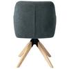 STOL MED ARMSTÖD LUCITA - mörkgrå/naturfärgad, Modern, metall/trä (59/88/60cm) - Bessagi Home