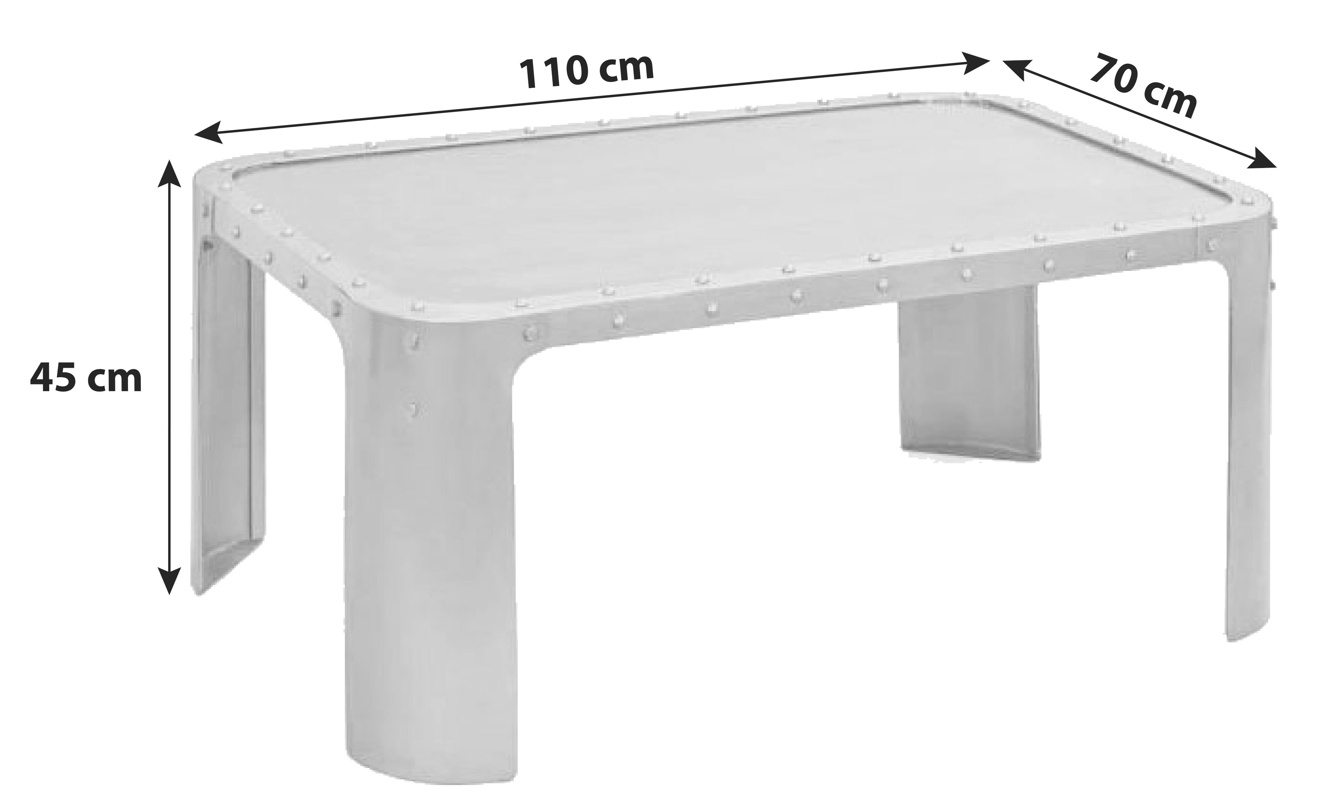 Couchtisch "Gormur" , ca 110x70 cm, kupfer - Kupferfarben, Design, Metall (110/70/45cm) - MID.YOU