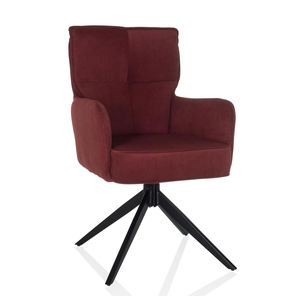 Naslanjač Tarugo, Rdeča - rdeča/črna, Moderno, kovina/tekstil (58/94/60cm) - MID.YOU