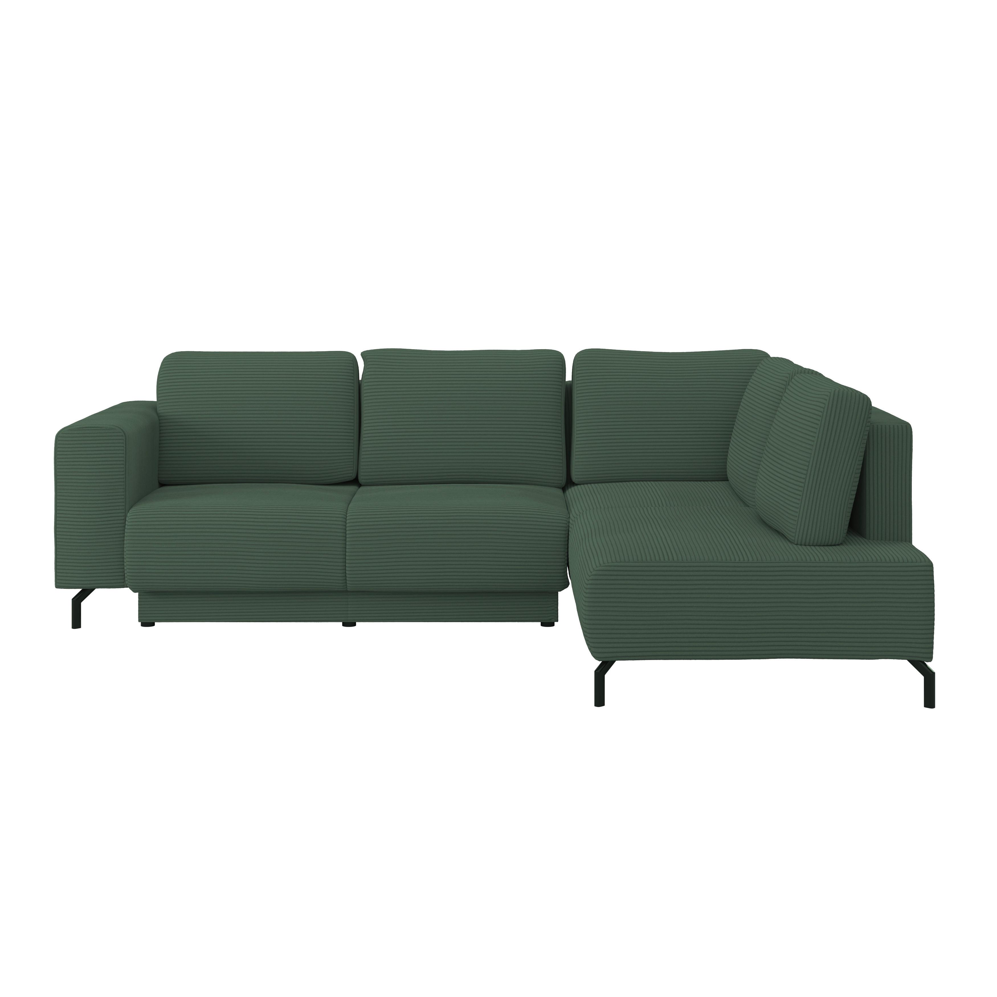 Colțar VENI - verde închis, Modern, textil (272/210cm) - Modern Living