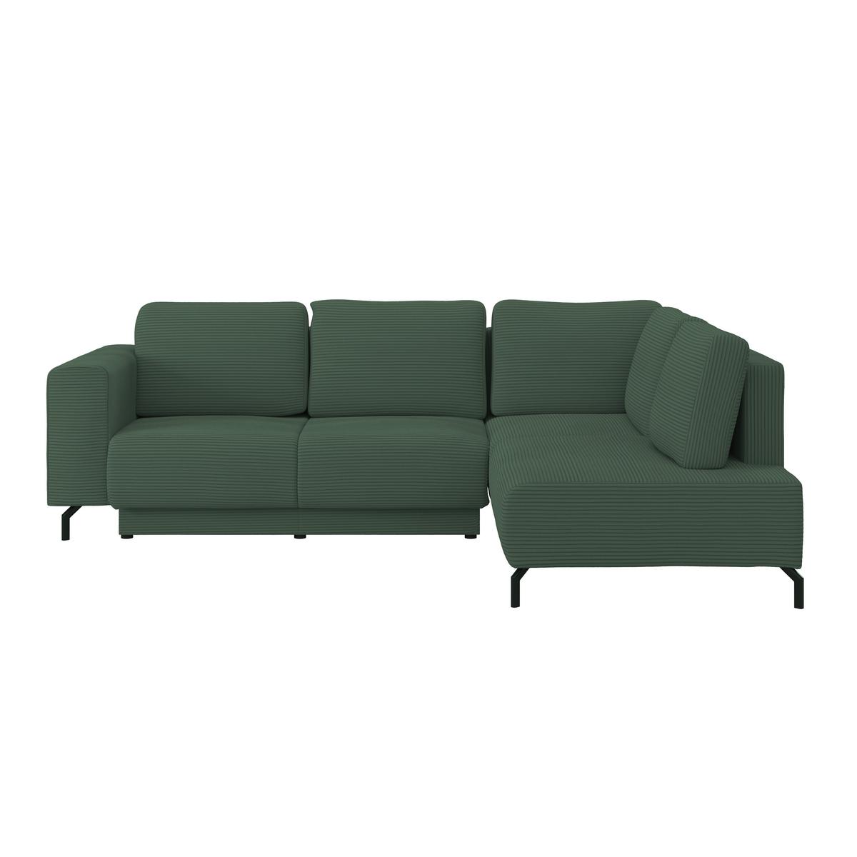 Colțar VENI - verde închis, Modern, textil (272/210cm) - Modern Living