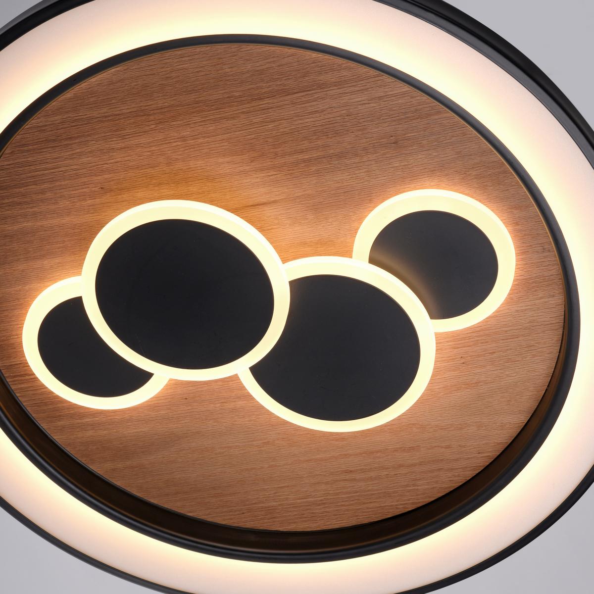 LAMPA SUFITOWA LED 6284-79 ELIZA - Natur, drewno (60/60/8cm) - Paul Neuhaus