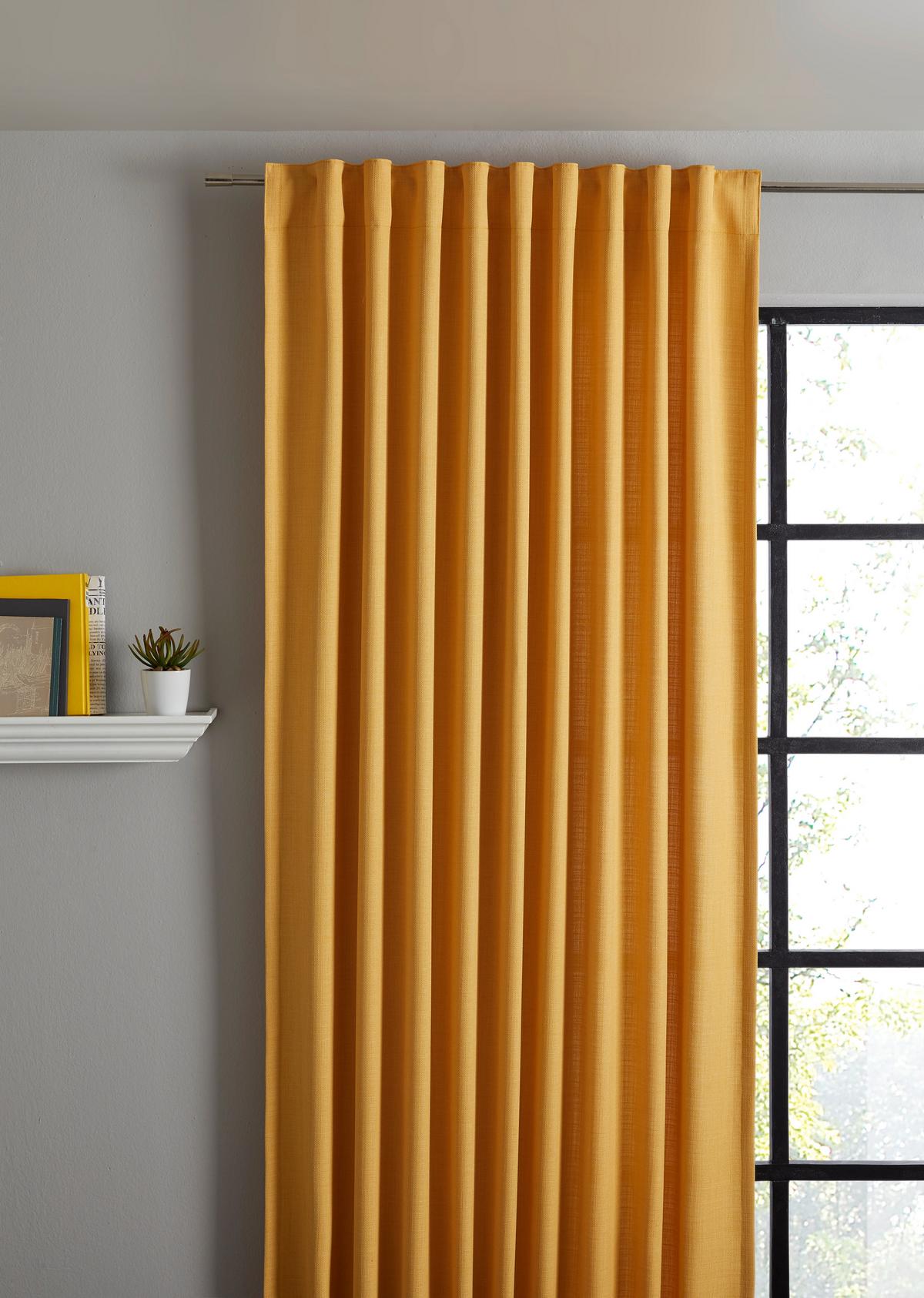 Fertigvorhang Leo in Gelb ca. 135x255cm - Gelb, Textil (135/255cm) - Premium Living