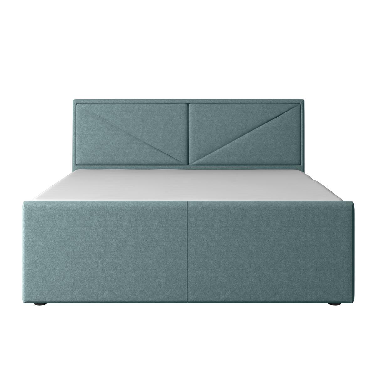 Boxspringbett Lima ca. 180x200 cm Blau - Blau, MODERN, Holz/Kunststoff (180/200cm) - MID.YOU