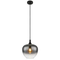 Hängeleuchte Maxy in Rauchfarben max. 40 W - Schwarz, Glas/Metall (24/120cm) - Globo
