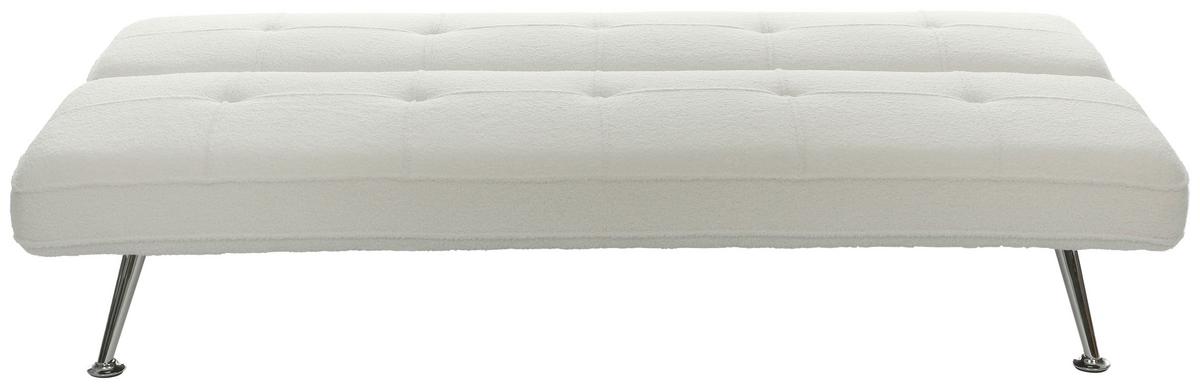 Zofa S Posteljno Funkcijo Billund, Bela - srebrne barve/bela, Basics, kovina/tekstil (179/75/90cm) - Livetastic