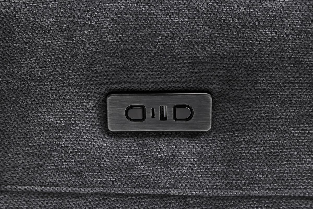 Ecksofa Pisa Anthrazit ca. 173x248cm - Anthrazit/Schwarzchrom, MODERN, Holz/Textil (173/248cm) - Mömax