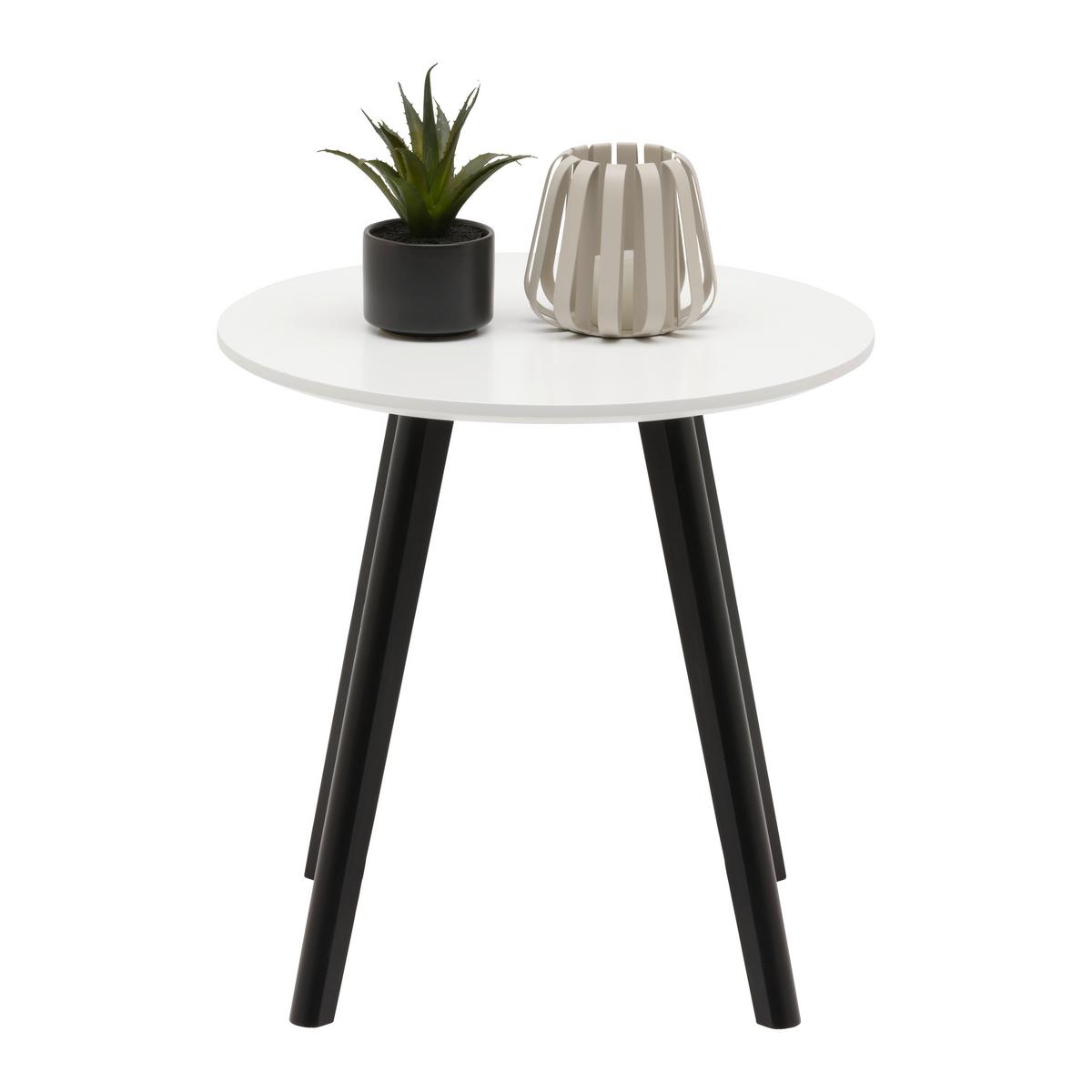 Beistelltisch Wave in Schwarz/Weiß - Schwarz/Weiß, MODERN, Holz/Holzwerkstoff (40/40/40cm) - Mömax
