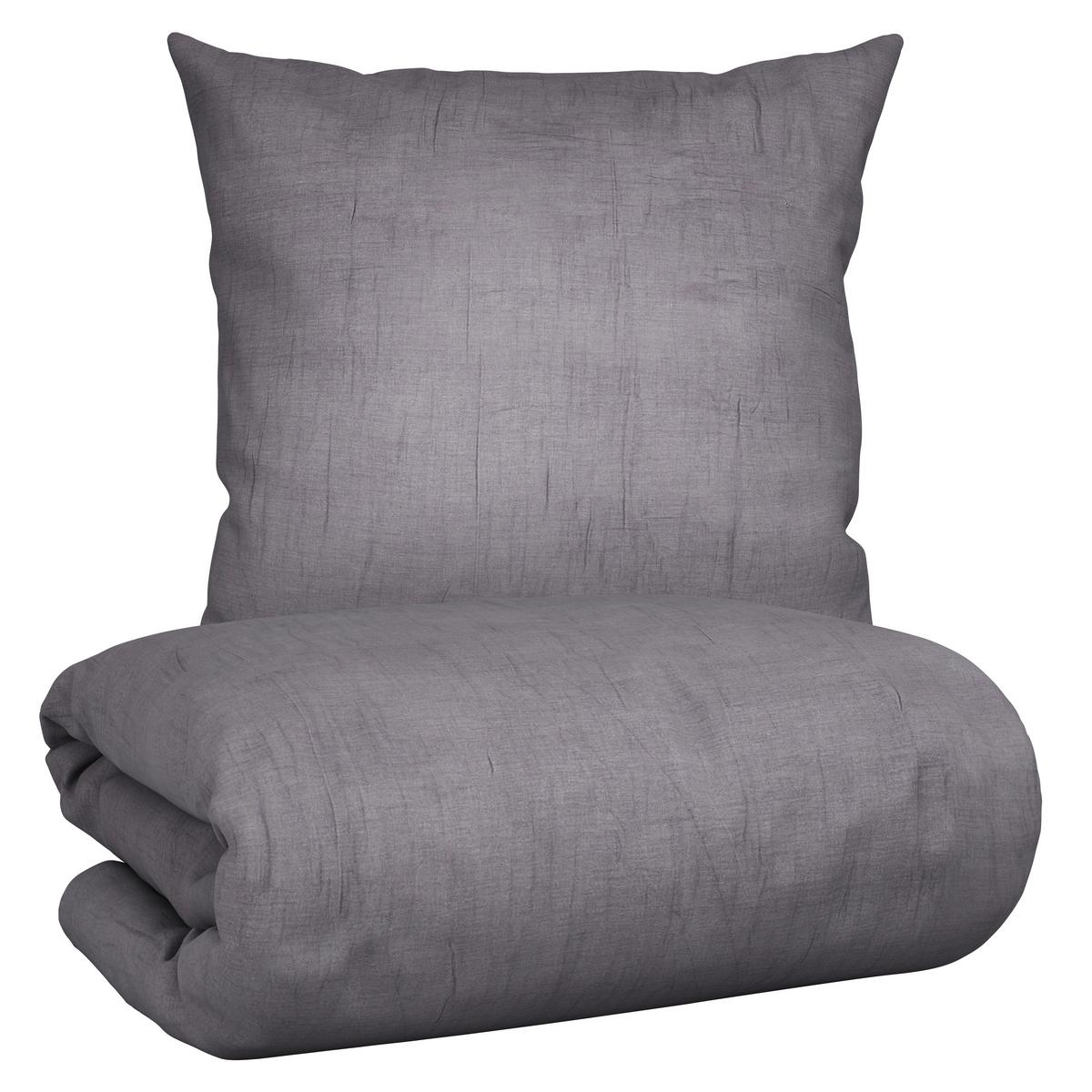 Bettwäsche Melania in Grau ca. 135x200cm - Grau, LIFESTYLE, Textil (135/200cm) - Modern Living