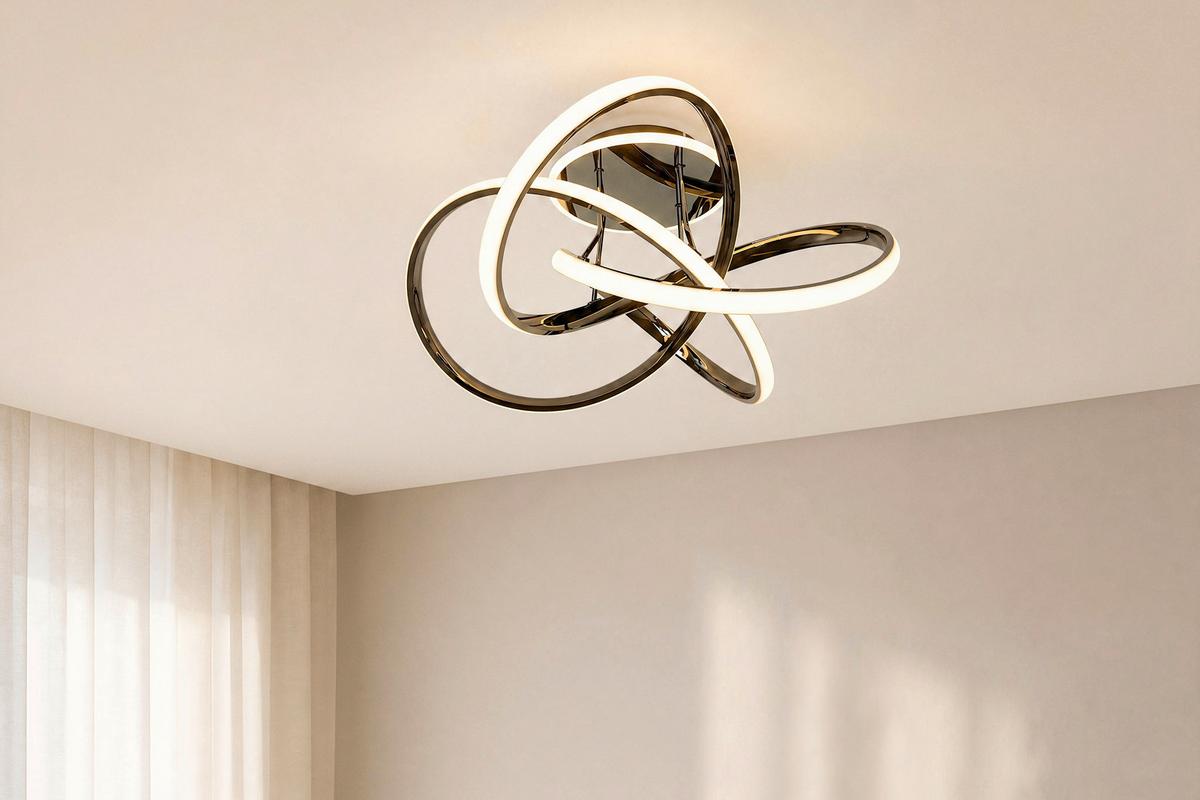 LAMPA SUFITOWA LED 9064-105 BANDOL - czarny chrom, Design, tworzywo sztuczne/metal (65/34,5cm)