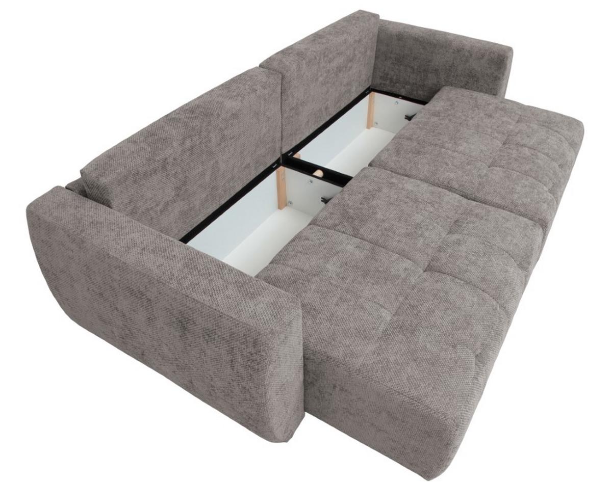 Canapea extensibila BALI - taupe/gri, Modern, lemn/textil (245/74-90/104cm) - Luca Bessoni