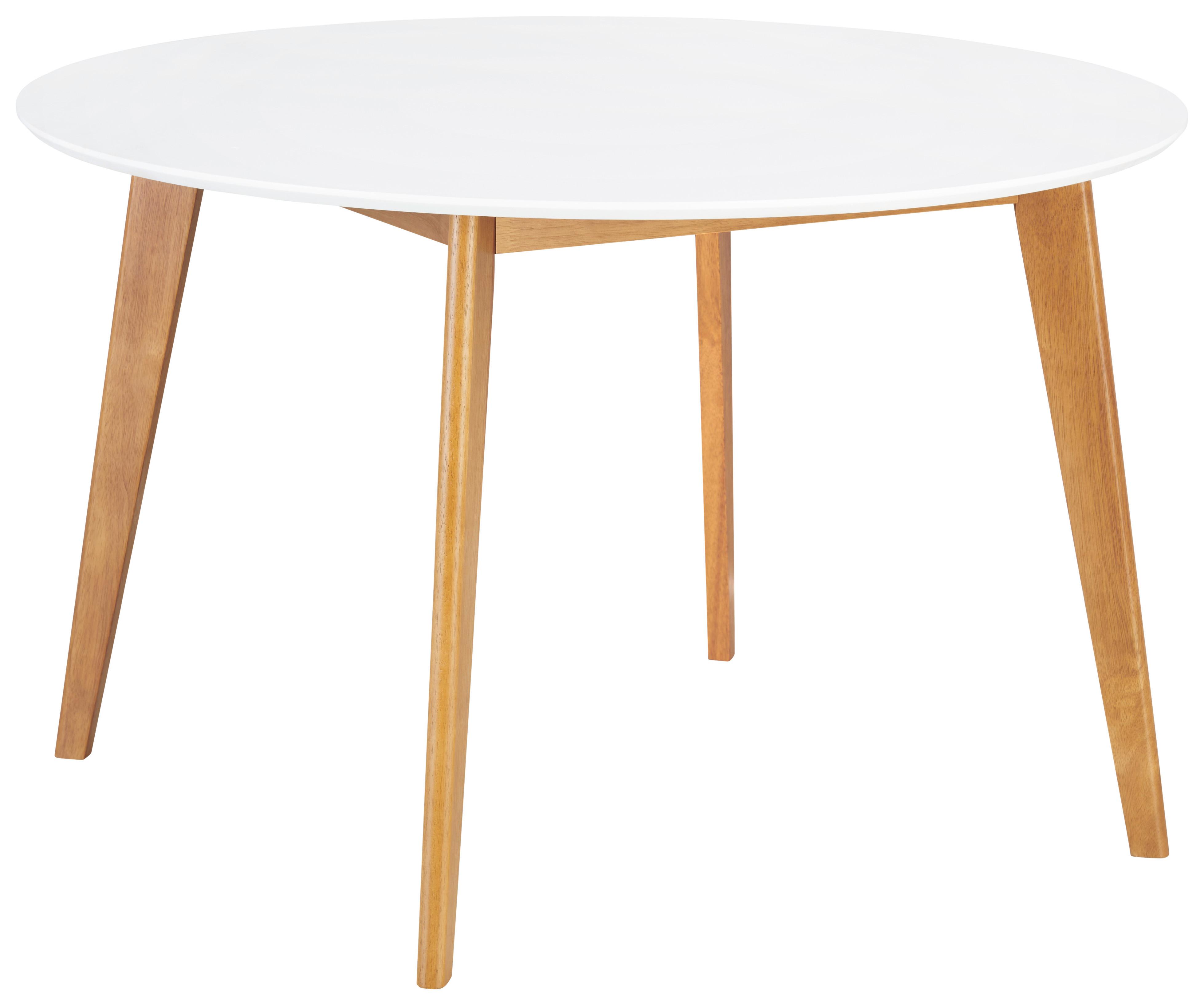 STÓŁ DO JADALNI ASTRID -PO- - biały, Design, materiał drewnopochodny/drewno (105/105/76cm) - Livetastic