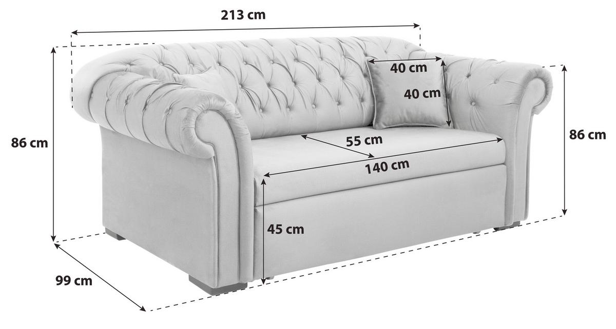 CANAPEA EXTENSIBILĂ CUPIDO - roșu, Design, textil (213/86/99cm) - Mömax